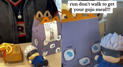 Gojo happy meal. Currently, when ordering a Happy Meal, children have a choice of a hamburger, four-piece chicken McNuggets, or six-piece chicken McNuggets with kids’ fries or apples and a drink. Prices depend on the McDonald’s location, but … 