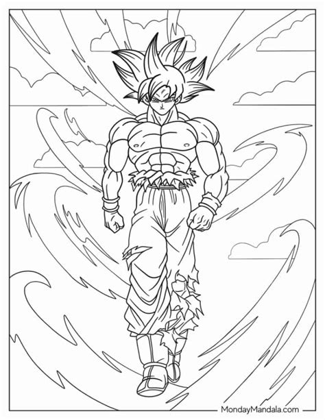 Goku Coloring Shee