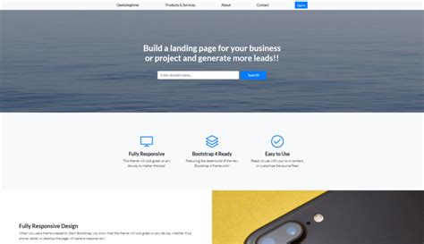 Golang HTML Template With Bootstrap Theme GeeksBeginner