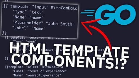 Golang HTML Templates YouTube