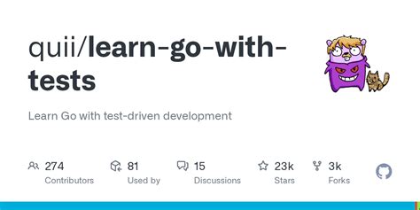 Golang test controller.  Contribute to quii/learn-go-with-tests development by...
