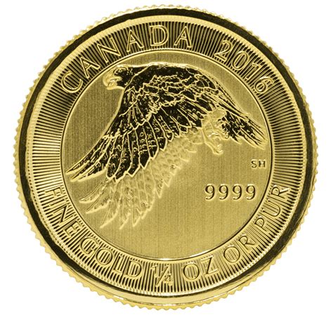 Gold Canadian Gyrfalcon Coin - 1/4 Ounce - GSI Exchange