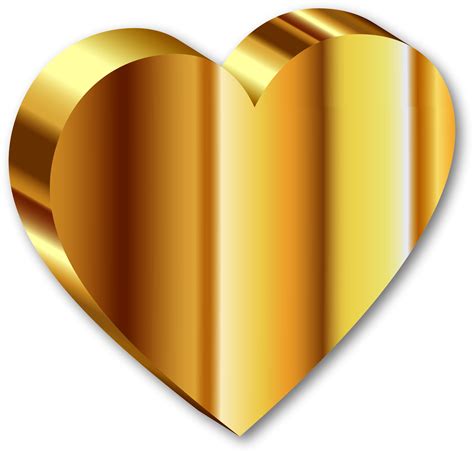 Gold Heart Clip Art - ClipArt Best