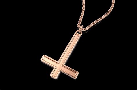 Gold Inverted Cross Pendant - Etsy