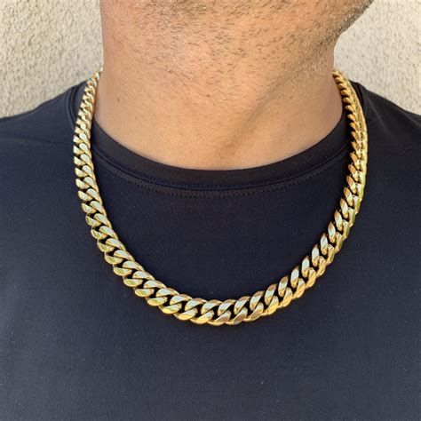 Gold Plated Cuban Chain - Etsy Canada