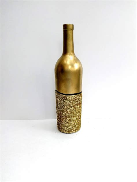 Gold Sparkle Wine Bottle - Etsy