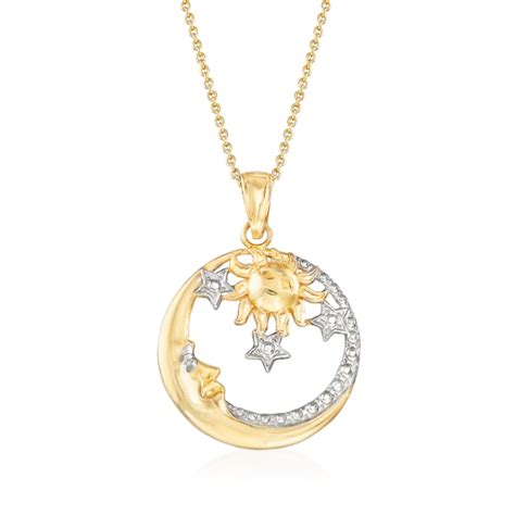 Gold Sun, Moon and Star Necklaces - Ross-Simons