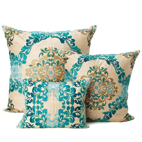 Gold Teal Throw Pillows to Match Any Room