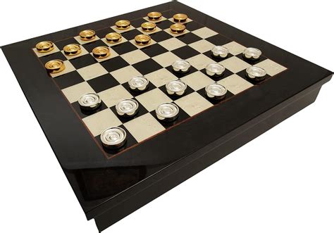 Gold and Silver Metal Checkers Quality Games TX