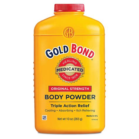 Skin that's sweaty and itchy calls for dependable cooling relief. Gold Bond Medicated Talc-Free Body Powder features a unique triple action formula that ....