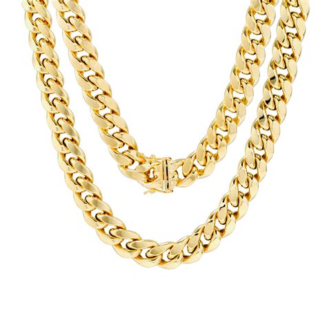 Gold chain and pendant. Discover the timelessness and versatility of a chain necklace. Available in an array of metals from white, yellow and rose gold to sterling silver and titanium, our collection features chain styles like rope, figaro, box, foxtail, curb and many more. Whether you want delicate and understated or bold and eye-catching, there's a chain necklace ... 
