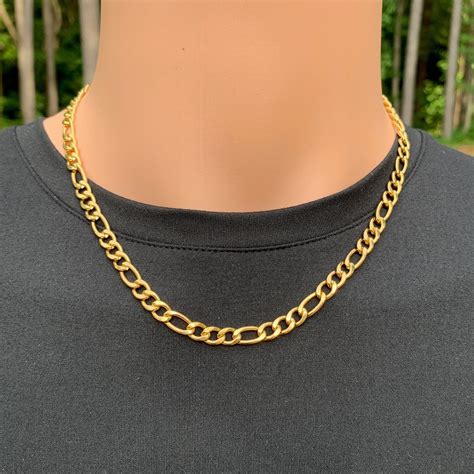 Gold chain for man. Rope chains. Curb chains. Custom chains. Figaro chains. Gang’s all here—and that’s barely scratching the surface. But with so many types of necklace chains for men to choose from, you’re ... 