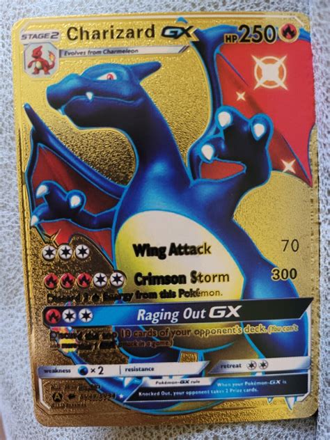 Gold metal charizard gx. Charizard Gx Gold Foil Fan Art Crimson Storm!! Pokémon Card SV49/SV94 RARE!! ... Pokemon TCG Shining Charizard GX Silver Metal Collectable card. Opens in a new ... 