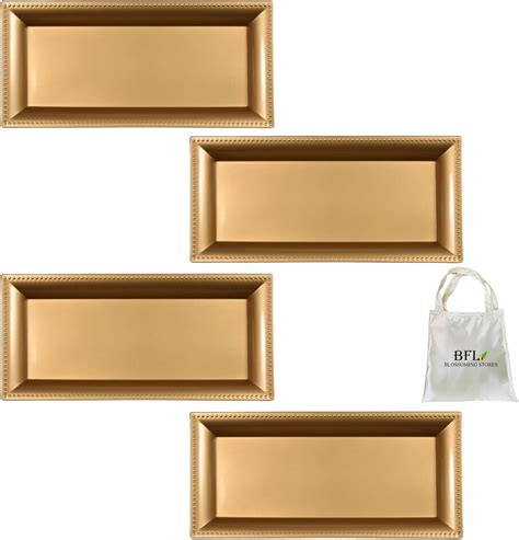 Gold rectangular plastic charger trays 14x6 5 in. .  <a href=https://cupper.hh.coffee/as...
