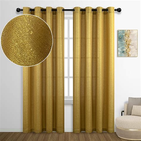 Gold sheer curtains 84 inches long. Buy Sutuo Home White Lace Curtains 84 Inches Long, Leaf Embroidery Window Sheer Drapes Pair Knitted, Rod Pocket Vintage Country Window Treatments Set of 2 Panels for Bedroom Living Room, 57" W x 84" L: Panels - Amazon.com FREE DELIVERY possible on eligible purchases 