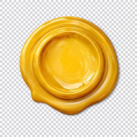 Gold wax seal PSD template PSDgraphics