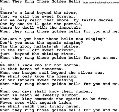 Golden Bells - Lyrics Hymn