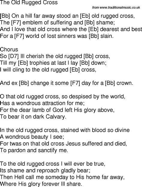 Golden Bells The Old Rugged Cross - Lyrics Hymn