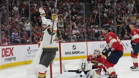 Golden Knights fend off Panthers 3-2, move 1 win from Stanley Cup title