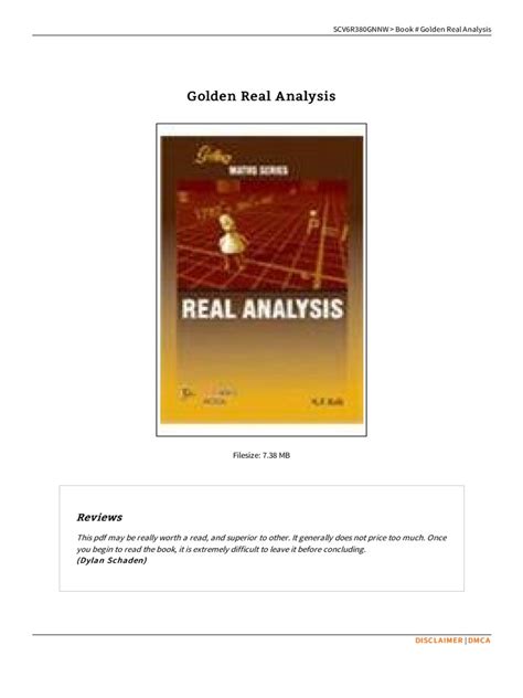 Golden Real Analysis