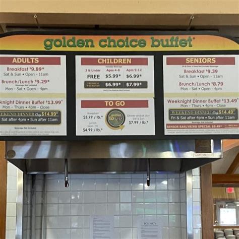 Find Golden Corral at 675 Schillinger Rd S, Mobile, AL 36695: Discover the latest Golden Corral menu and store information. ... Golden Corral Menu and Prices. Last Update: 2024-05-13. Individual Meals. Fried Chicken : $12.99: 0. Pot Roast : $10.99: 0. Bourbon Street Chicken : $12.99: 0. Meatloaf : $12.99: 0. Smoked Pulled Pork :. 