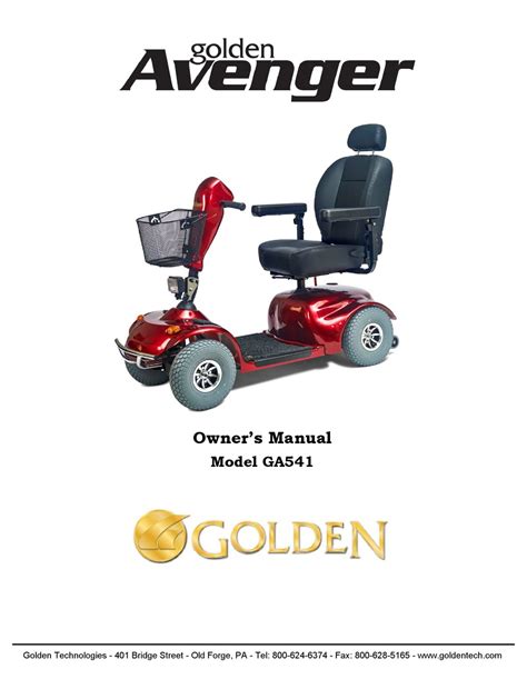 Golden technologies model ga541 service manual. - Aeon cobra 180 manuale di servizio.