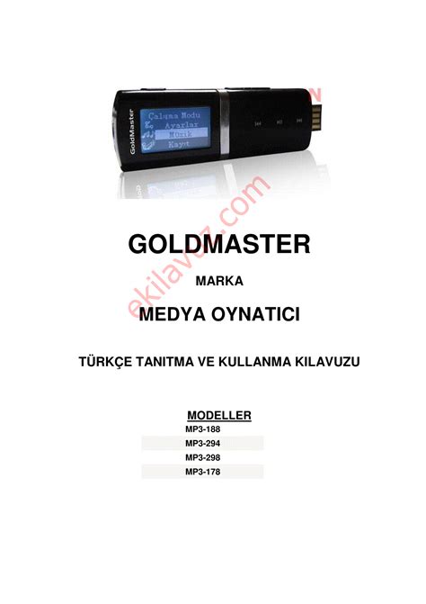 Goldmaster mp3 kullanım kılavuzu