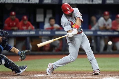 Goldschmidt surpasses 1,100 RBIs with 2-run single in Cardinals' 6-4 victory over Rays