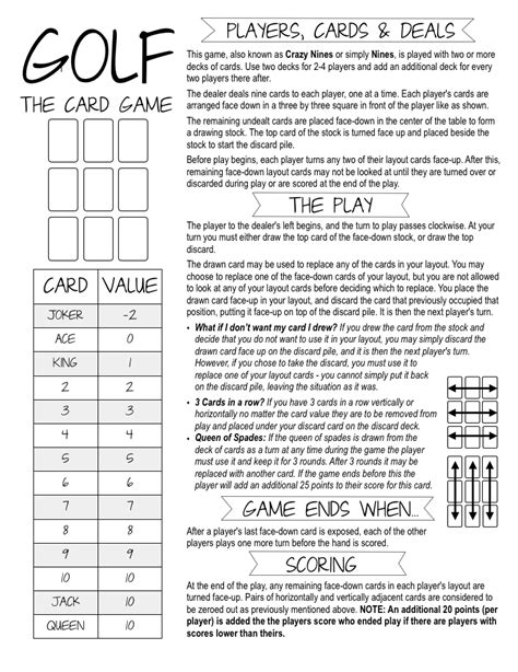 Golf Card Game Rules AMARYSUMAF