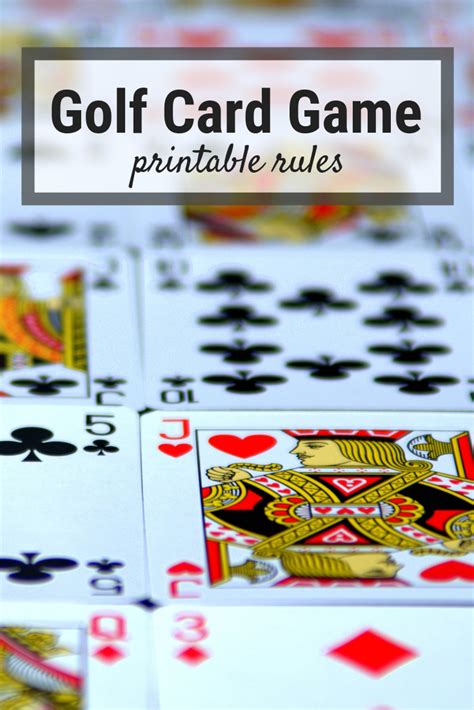 Golf Card Game Rules with Printable Confidence Meets Parenting Card