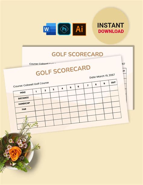 Golf Scorecard Template Awesome Design Layout Templates