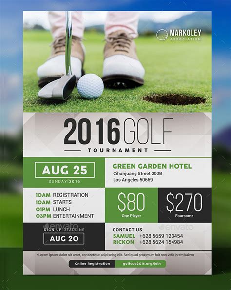 Golf Tournament Flyer Word Template