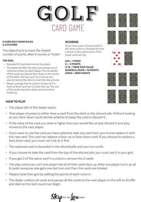 Golf card game rules 9 cards. The Card Game That Plays Just Like Golf! Sandtrap Golf is the most unique and fun golf card game you will ever see! Everything about the game is designed with golf and the golfer in mind; from the design of the game tin, to the cards, to the style of play, and especially the scoring system. ... and straight up it’s the coolest design with the ... 