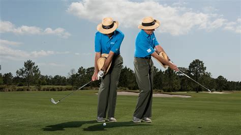 Golf chipping tips. Make sure though that your right shoulder doesn’t move up during the backswing. Rather you should feel like it’s running inside a little. In the downswing part of the sequence, allow the right arm to unfold, but keep that elbow close to the side. The right shoulder shouldn’t travel any lower than when it started. 
