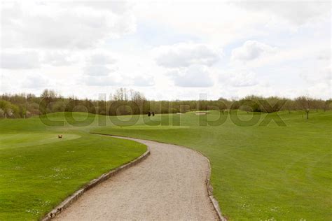 Golf course road Stock image Colourbox