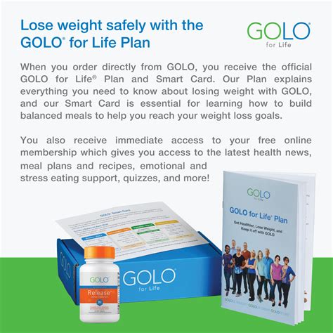 Golo for life plan pdf. With the GOLO For Life® Plan, you have the freedom to choose what foods you want to eat from the GOLO Smart Card® Feel free to adjust your meals... 
