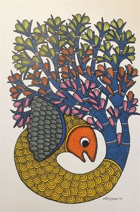 Gond Painting, Dot Art Painting, Fabric Painting, Watercolor Art