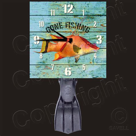 Gone Boat Fishing Clocks for Sale Redbubble