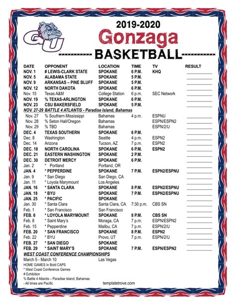 Gonzaga basketball preseason schedule. Things To Know About Gonzaga basketball preseason schedule. 