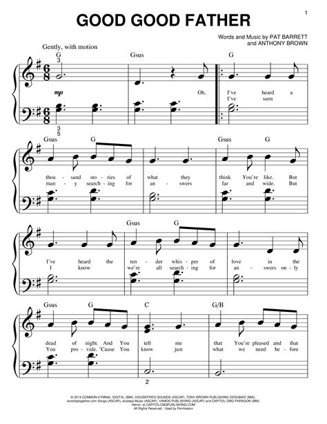 Good, Good Father - Chris Tomlin - Musescore.com