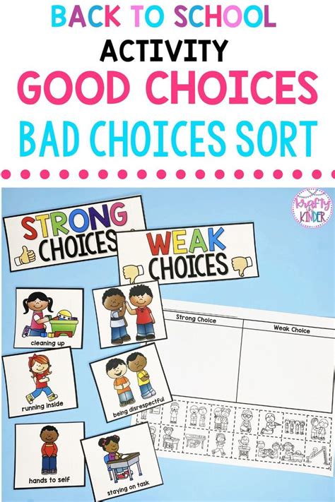 Good Choice Bad choice sort. You can use a file folder or turn in into a worksheet cut and glue