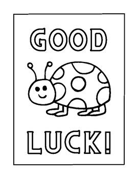 Good Luck Coloring Sheets