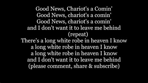 Good News Chariots A Comin Lyrics