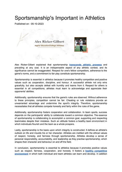 Good Sportsmanship - Issuu