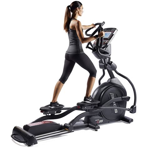 Good elliptical for home. This is a good elliptical for beginners. The steel frame can support 265 lbs, which is respectable considering the size. ... Compact & portable elliptical for home use. Efitment E005 Elliptical. Type: Rear-drive elliptical; Dimensions: 41” L × 26” W × 59.5” H; Product Weight: 63 lbs; 