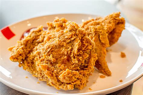Good fried chicken near me. Preparation. Make the recipe with us. Step 1. Combine 1 tablespoon salt with 3 quarts water in a large bowl or container. Add chicken, cover and refrigerate 8 hours or overnight. … 