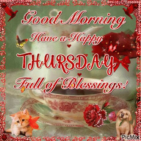 Good morning gif thursday. With Tenor, maker of GIF Keyboard, add popular Animated Happy Thursday animated GIFs to your conversations. Share the best GIFs now >>> 