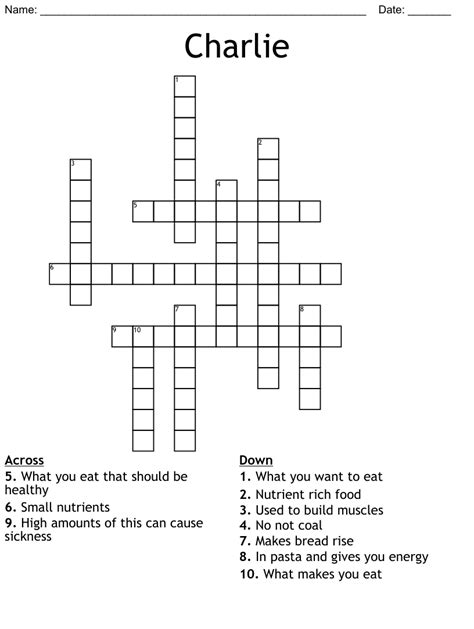 Find the latest crossword clues from New York Times Crosswords, LA Times Crosswords and many more. ... 'Good ___, Charlie Brown!' 2% 6 INSIDE: Batting edge? Shut up 2% 4 KNIT: Charlie on the phone? Connect 2% 5 CROSS: Meet Charlie, Scottish explorer 2% 4 .... 