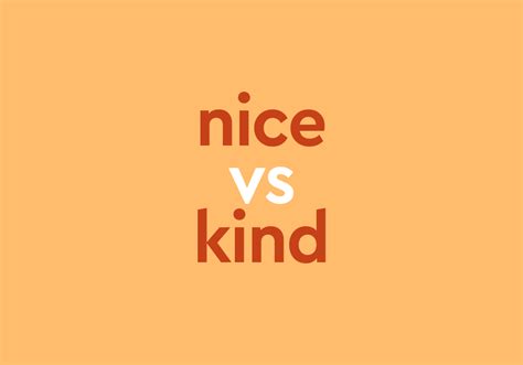 Good vs Kind - What