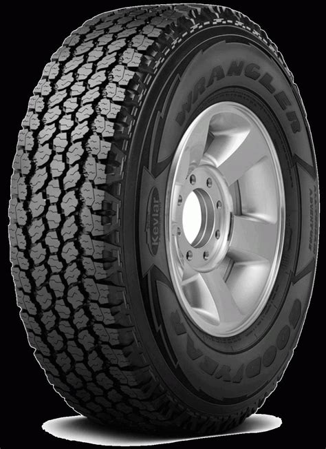 Goodyear Wrangler All-Terrain Adventure w/Kevlar Tire For Truck & SUV with Symmetrical Indicator. 4.4 (734) 4.4 out of 5 stars. 734 reviews. $419.99. Goodyear Wrangler TrailRunner AT All Terrain Tire For Truck & SUV. 4.2 (268) 4.2 out of 5 stars. 268 reviews. From $181.97.
